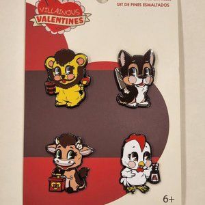 Funko Villainous Valentines Enamel Pin Set 4 Piece NEW